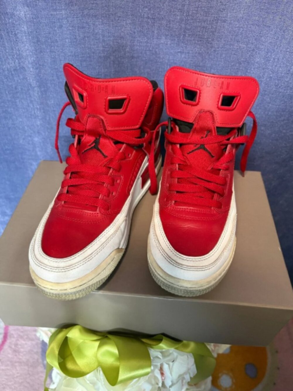 Jordan Red and White Men's High-Top Boots